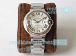 Swiss ETA2892 Replica Ballon Bleu de Cartier Silver Dial SS Watch 42mm